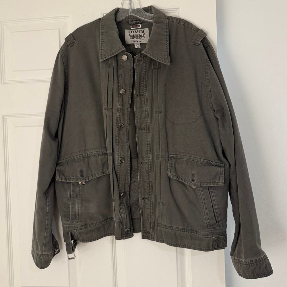 Rare Levi’s 10881 Grey Cotton Jacket Men’s L Vintage-Style Discontinued Utility
